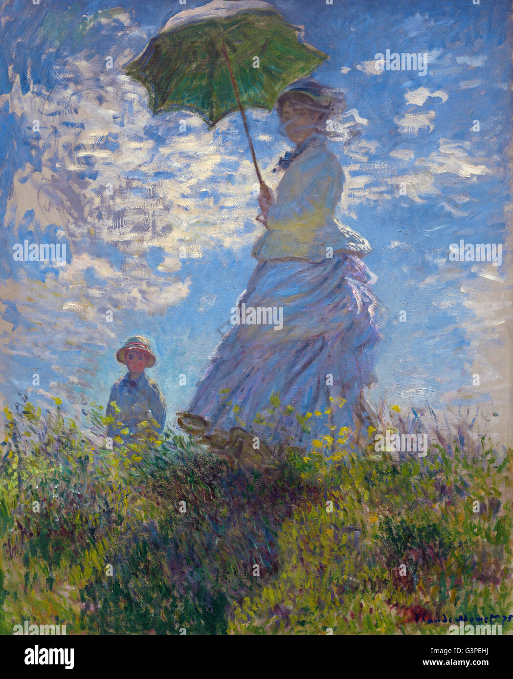 Claude Monet - una donna con il parasole - Madame Monet e suo figlio - National Gallery of Art di Washington DC Foto Stock