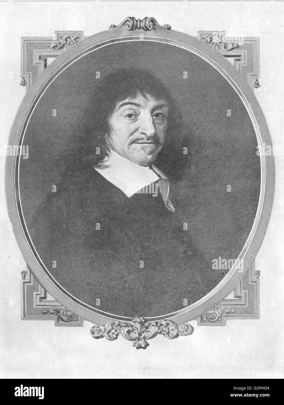 Filosofia: Rene Descartes, antica stampa 1907 Foto Stock