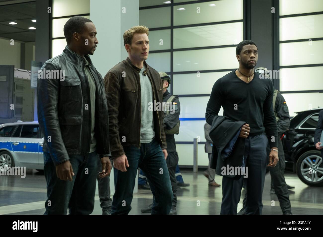Captain America: guerra civile Anno : 2016 USA Direttore : Antonio Russo, Joe Russo Anthony Mackie, Chris Evans, Chadwick Boseman Foto Stock