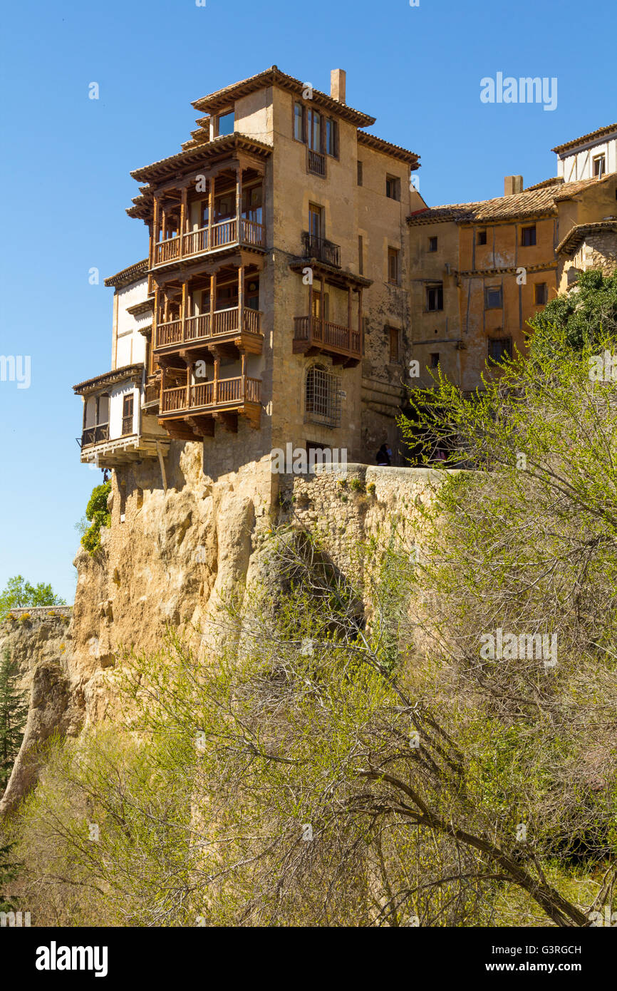 Famose case sospese di Cuenca in Spagna Foto Stock