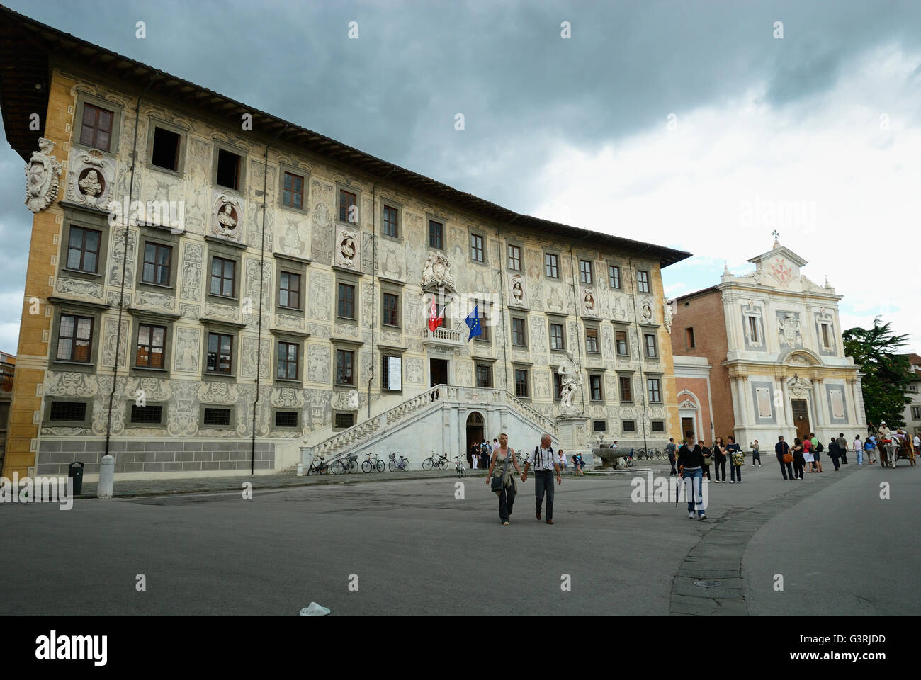 Palazzo della Carovana, anche il Palazzo dei Cavalieri, è un palazzo di cavalieri' Square. Pisa, Toscana, Italia, Europa Foto Stock