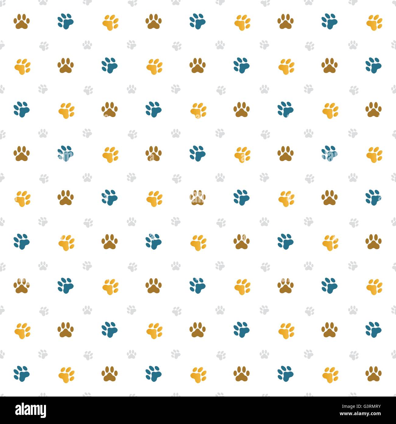 Seamless sfondo pattern fatta di zampa di gatto di stampe Illustrazione Vettoriale