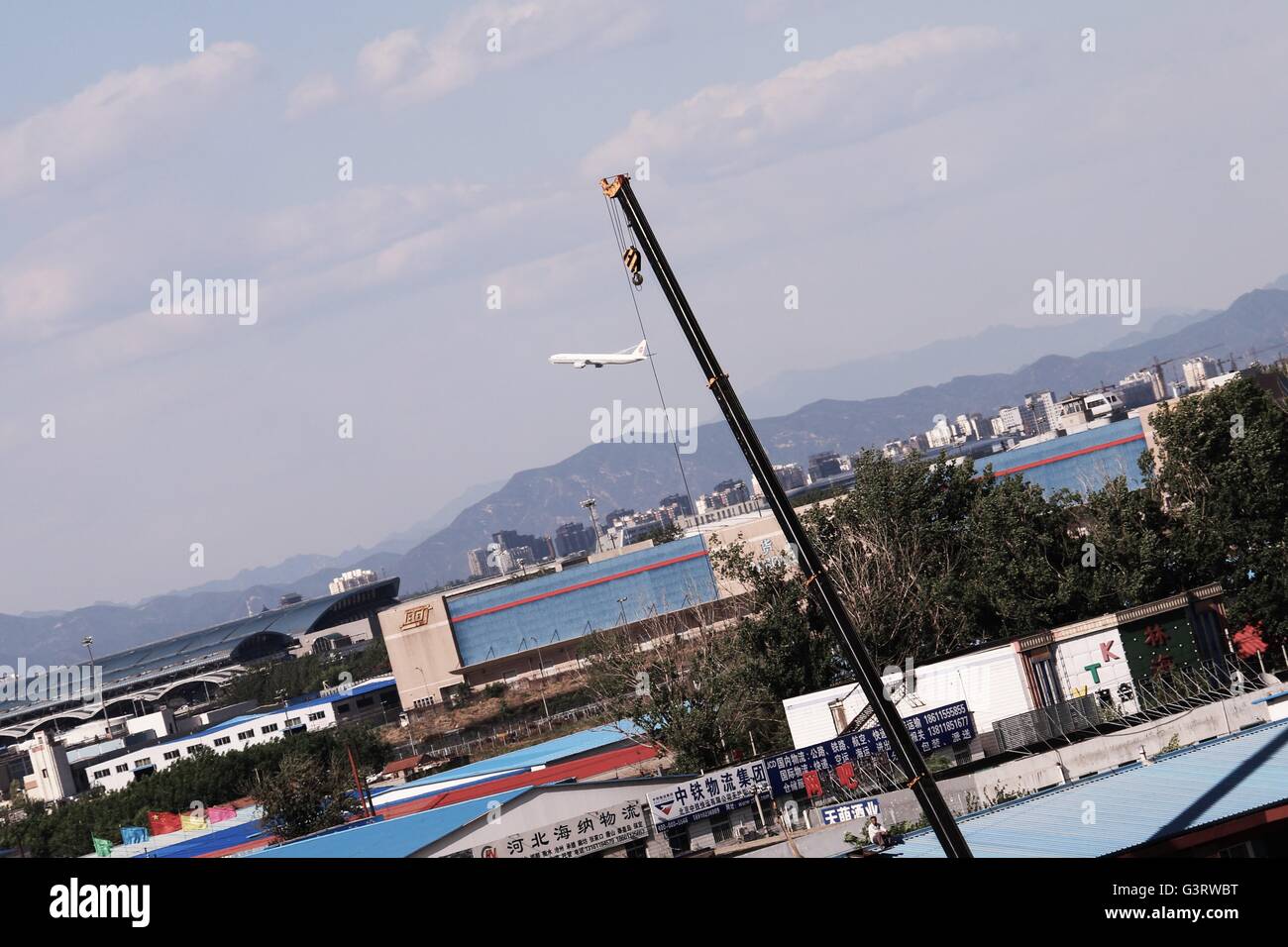 Gru e un piano Foto Stock