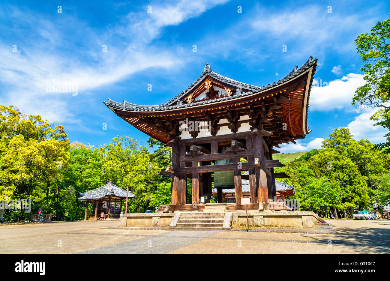 Il Tempio di Todai-ji Bell a Nara, Giappone Foto Stock