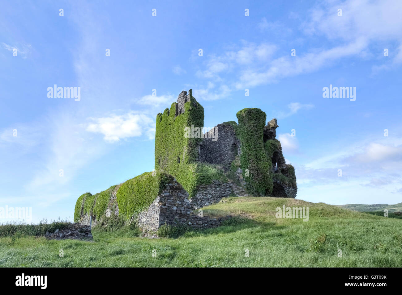 Ballycarbery Castle, Cahersiveen, nella contea di Kerry, Irlanda Foto Stock