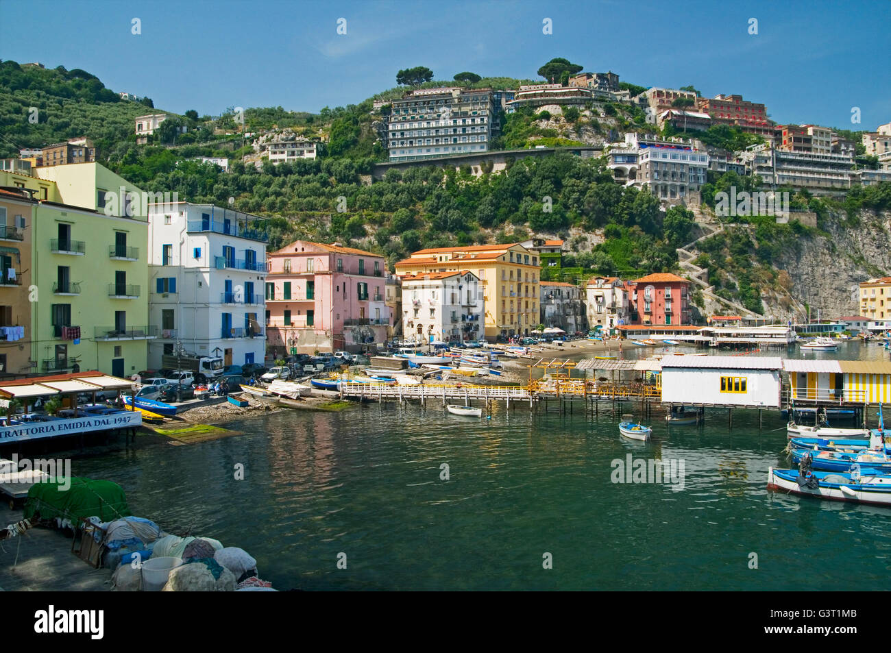 La Marina Grande di Sorrento, vicino napoli, Italia, l'antico porto di pescatori della città Foto Stock