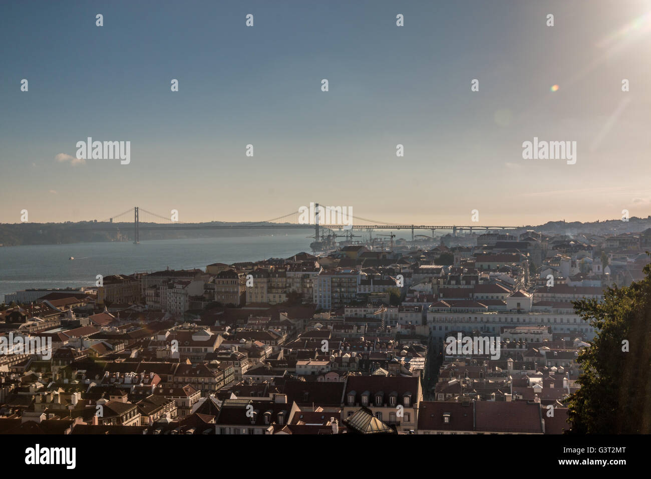Vista panoramica della città di Lisbona Foto Stock
