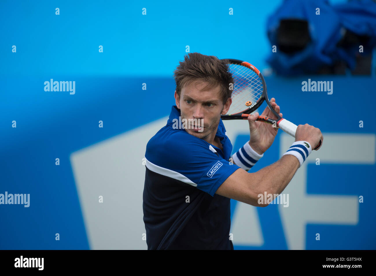 La Queen's Club, Londra UK. 14 giugno 2016. Il giorno 2 della corte di erba campionati a west London club fino al 19 giugno, con Andy Murray (GBR) vs Nicolas MAHUT (FRA), Murray tenendo la partita in due set. Credito: sportsimages/Alamy Live News. Foto Stock