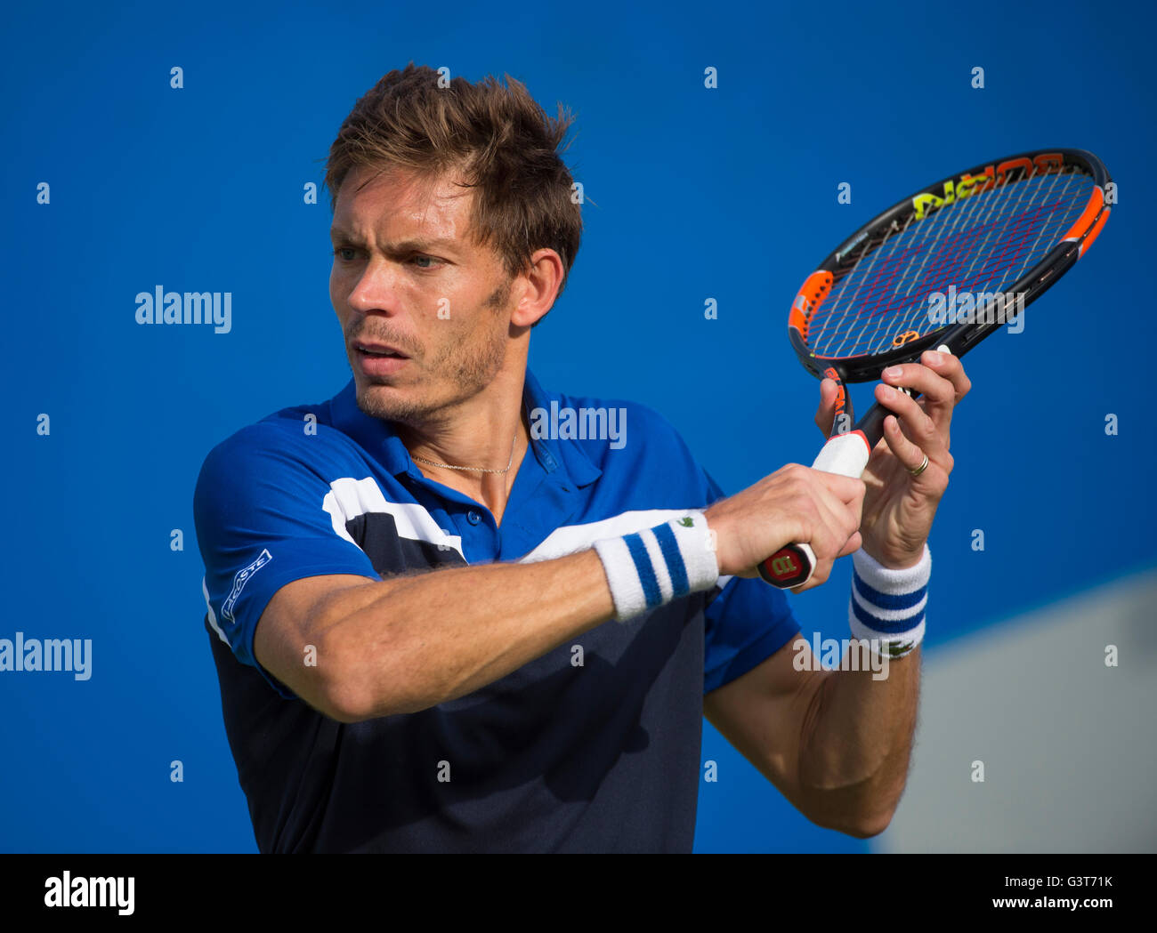 La Queen's Club, Londra UK. 14 giugno 2016. Il giorno 2 della corte di erba campionati a west London club fino al 19 giugno, con Andy Murray (GBR) vs Nicolas MAHUT (FRA), Murray tenendo la partita in due set. Credito: sportsimages/Alamy Live News. Foto Stock