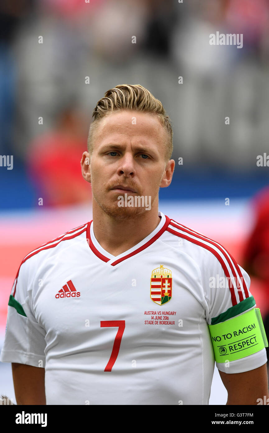 Balazs Dzsudzsak (Ungheria) ; 14 giugno 2016 - CALCIO : Uefa euro Francia 2016, Gruppo F, Austria 0-2 Ungheria al Nouveau Stade de Bordeaux, Bordeaux, Francia. Credito: aicfoto/AFLO/Alamy Live News Foto Stock