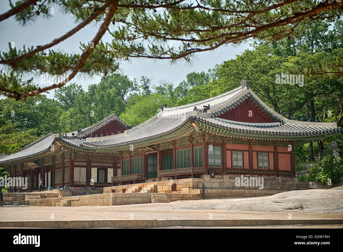 Seoul, Corea del Sud - 31 Maggio 2016: Visita turistica al palazzo di Changdeokgung, costruiti dai re della Dinastia Joseon del 31 maggio 20 Foto Stock