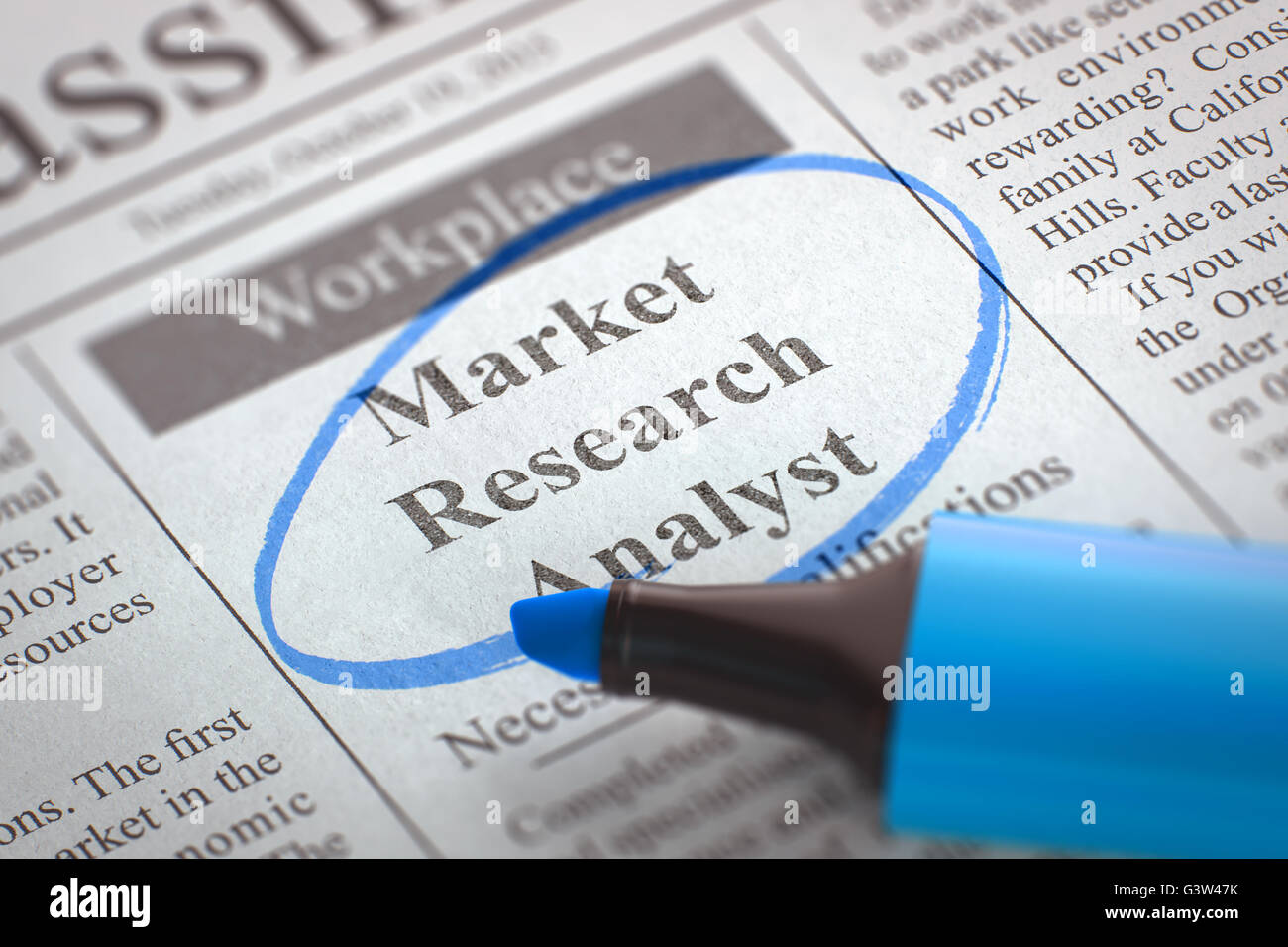Analista di ricerche di mercato ha voluto. Foto Stock