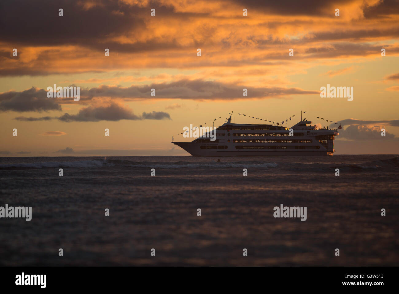 Waikiki, Honolulu Oahu, Hawaii, STATI UNITI D'AMERICA Foto Stock