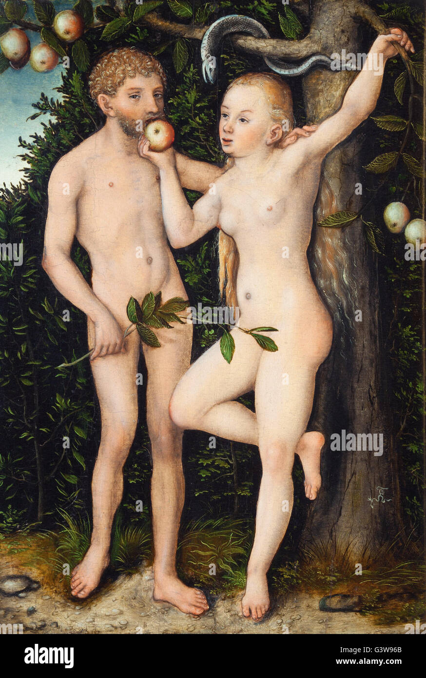 Lucas Cranach il Vecchio - Adamo ed Eva Foto Stock