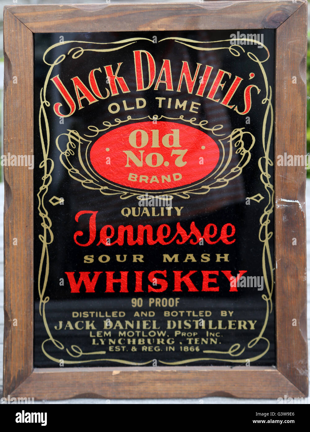 Jack Daniel's Old Time n.o 2 Brand Foto di lamina e il telaio Foto Stock