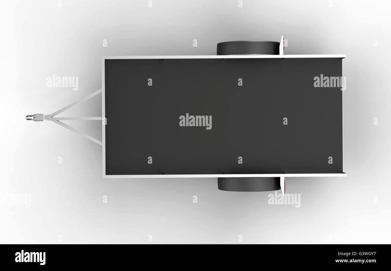 Bel auto rimorchio isolato su bianco pronto all'uso. Foto Stock