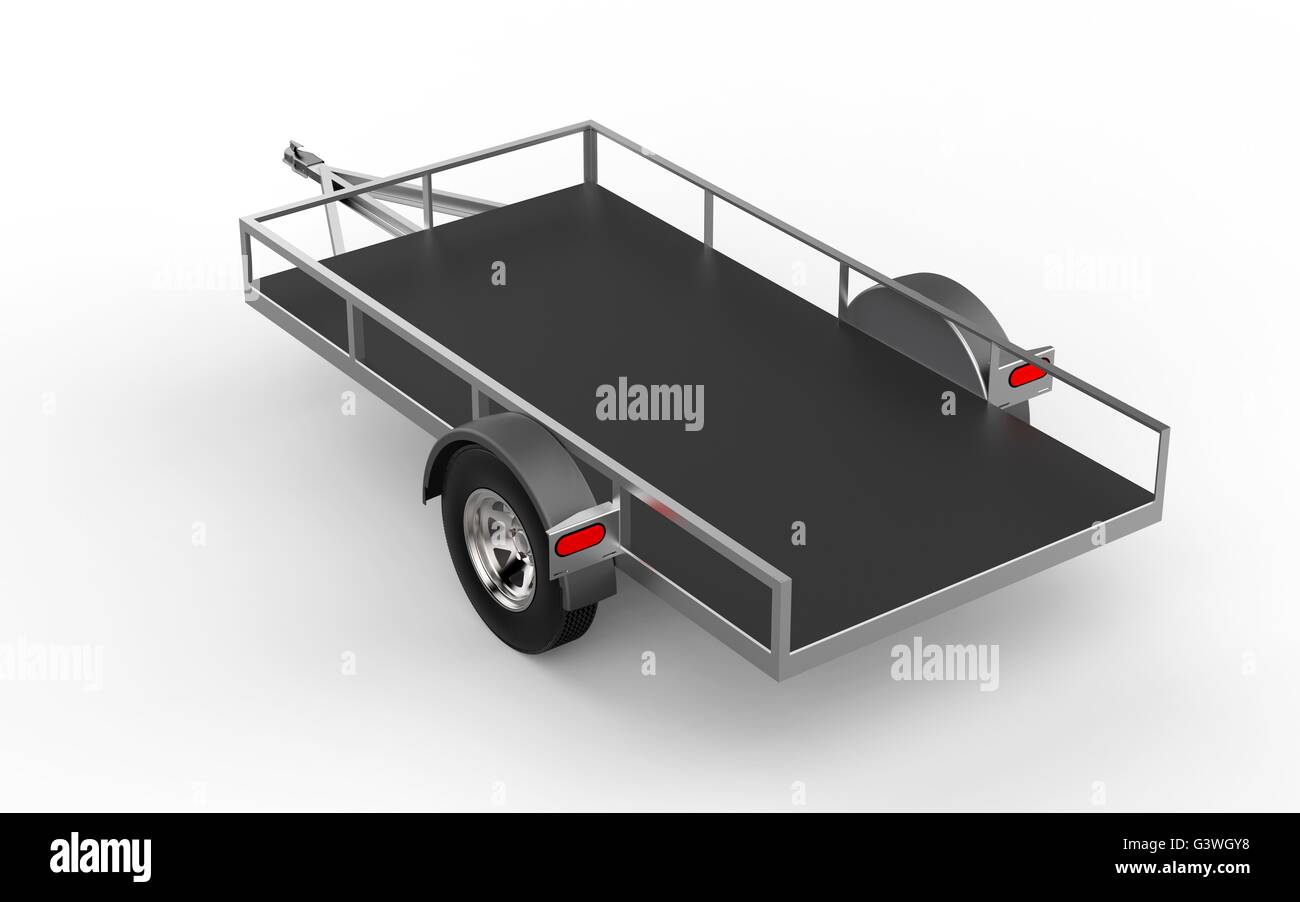 Bel auto rimorchio isolato su bianco pronto all'uso. Foto Stock