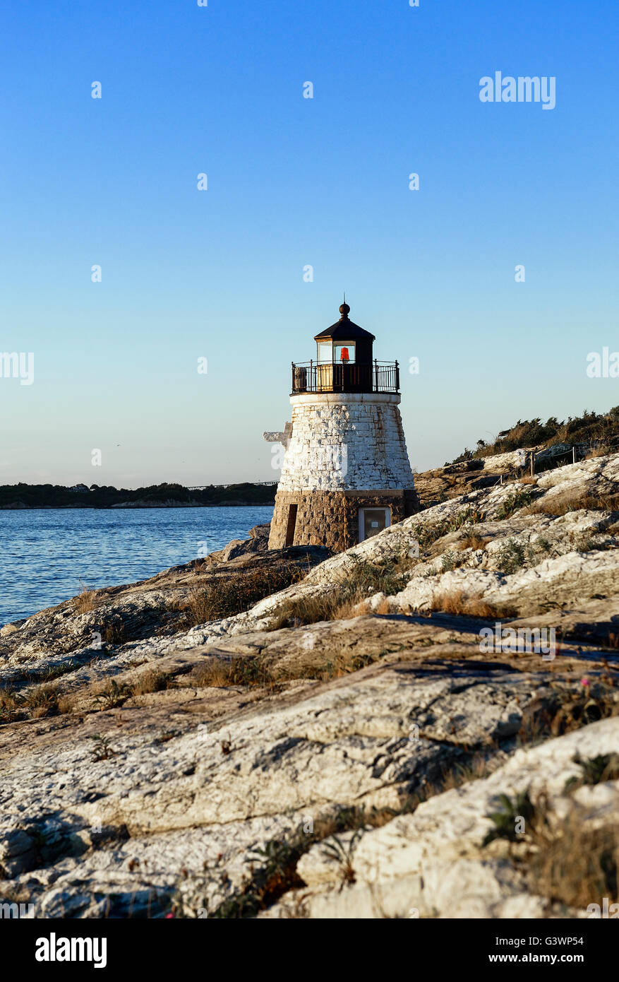 Castle Hill lighthouse, Newport, Rhode Island, STATI UNITI D'AMERICA Foto Stock