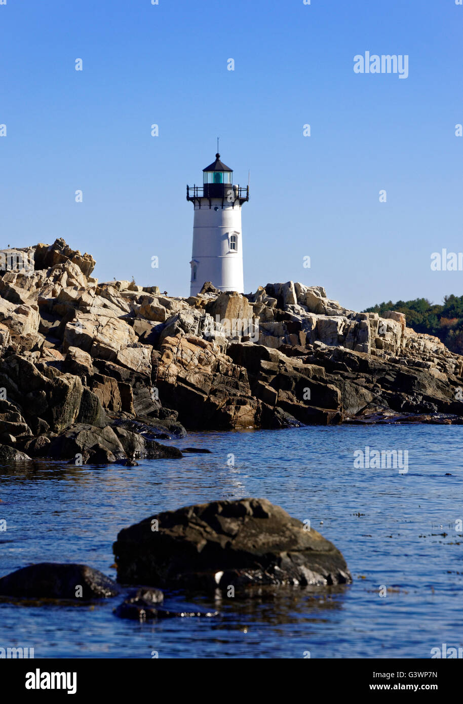 Il porto di Portsmouth Luce, New Castle, New Hampshire, STATI UNITI D'AMERICA Foto Stock