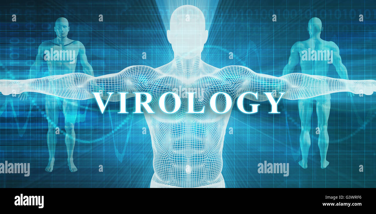 Virology come una specialità medica di campo o dipartimento Foto Stock