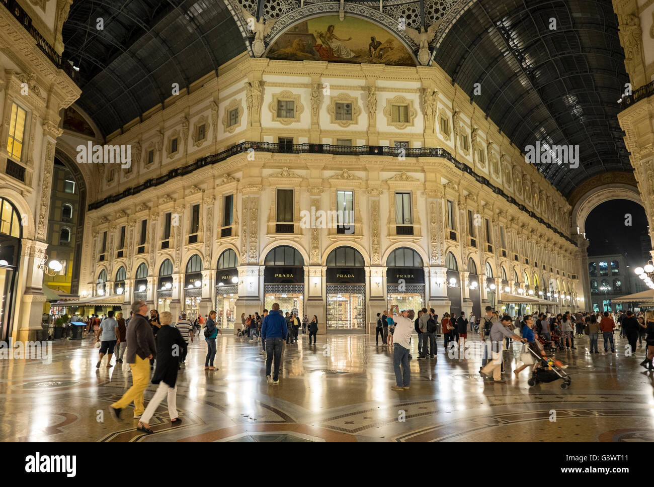 L'Italia, Milano, la Galleria Vittorio Emanuele II, costruito da Giuseppe Mengoni tra 1865 e 1877 Foto Stock
