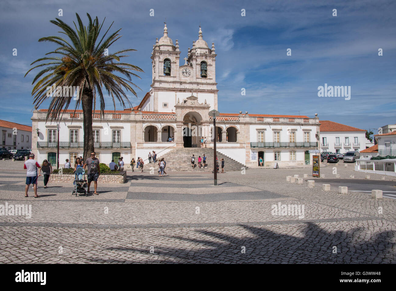 L'Europa, Portogallo, regione Estremadura, Distretto di Leiria, Nazarè, Igreja de Nossa Senhora da Nazaré Foto Stock