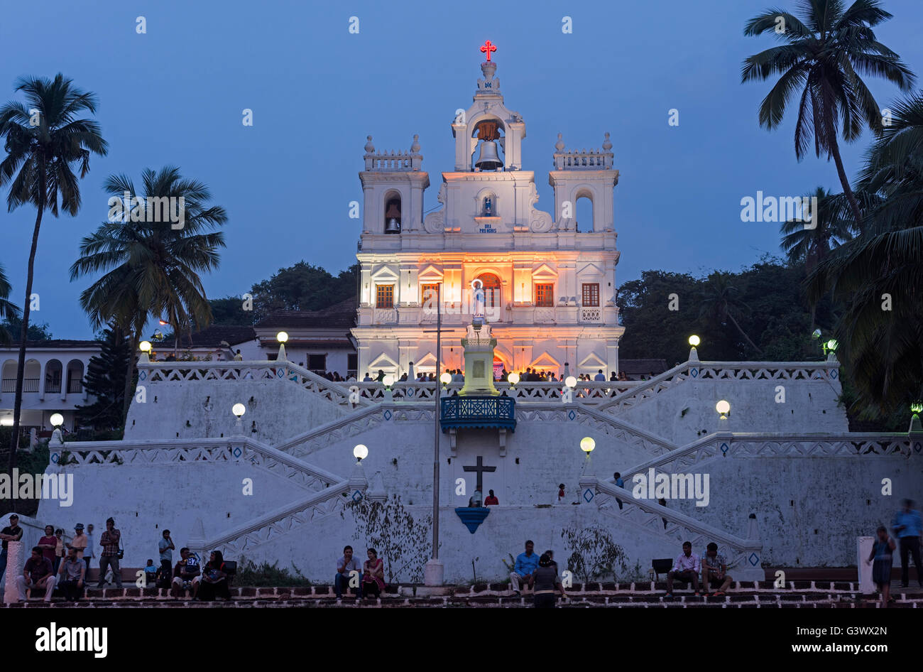 Chiesa di Nostra Signora dell Immacolata Concezione Panjim Goa in India Foto Stock