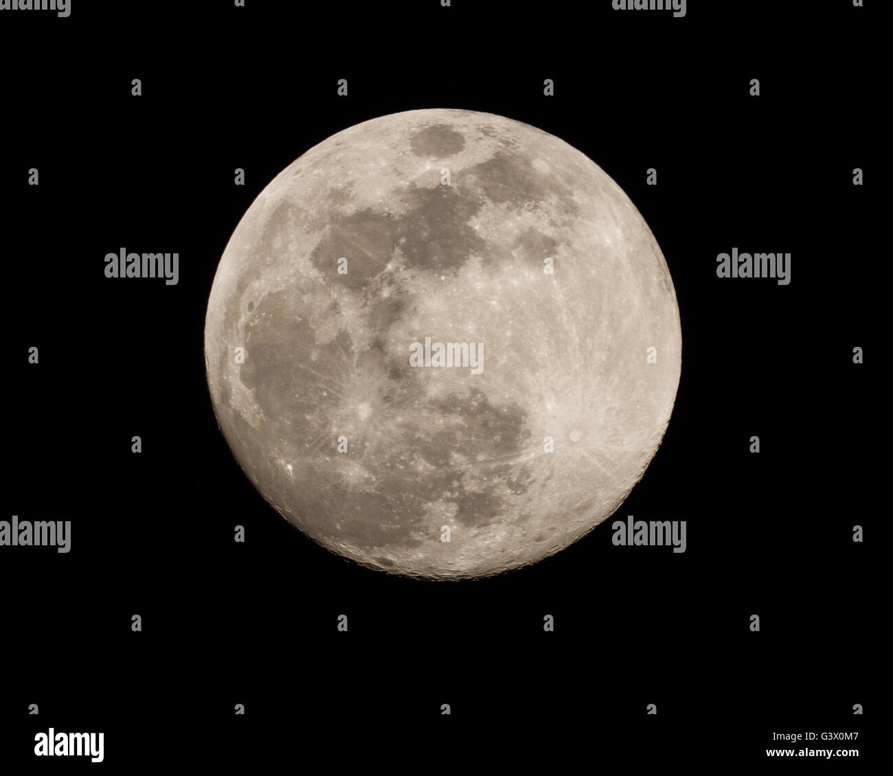 Una luna piena nel Nord Carolina, STATI UNITI D'AMERICA Foto Stock