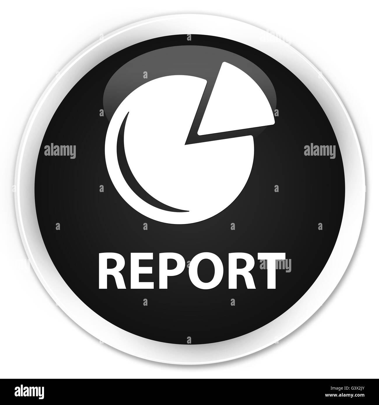 Relazione (icona grafico) isolati su Nero premium pulsante rotondo illustrazione astratta Foto Stock
