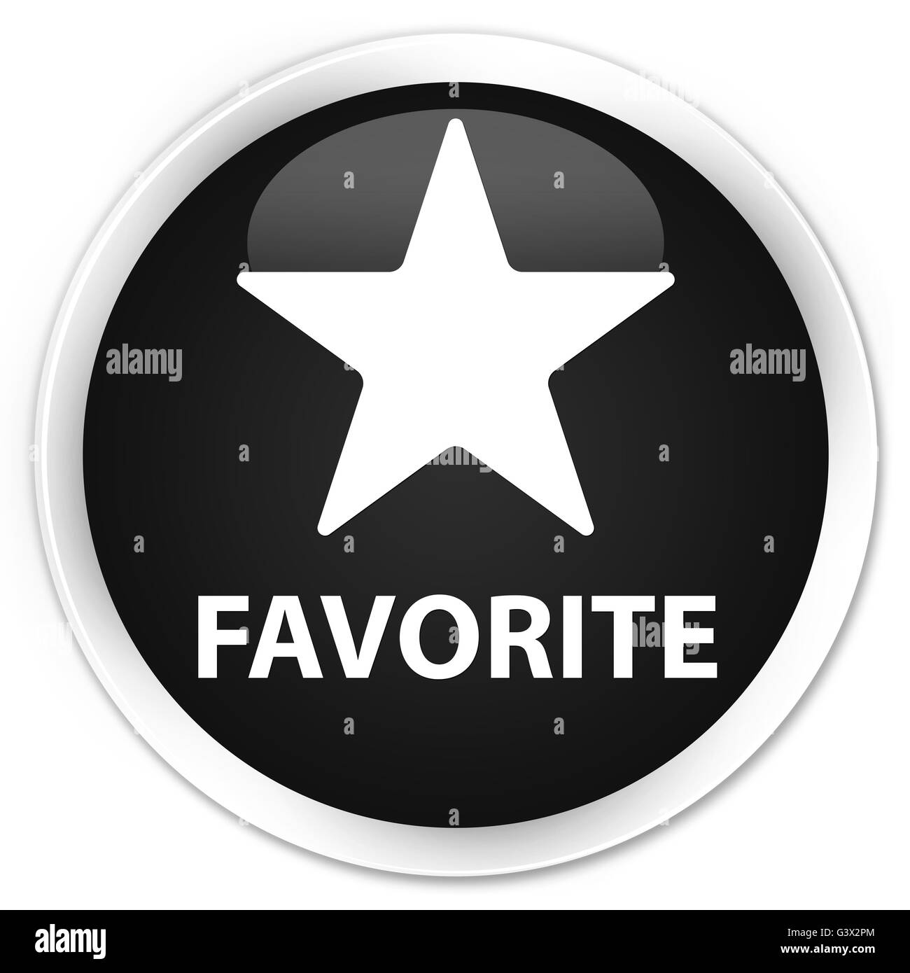 Favorite (icona a forma di stella) isolati su Nero premium pulsante rotondo illustrazione astratta Foto Stock