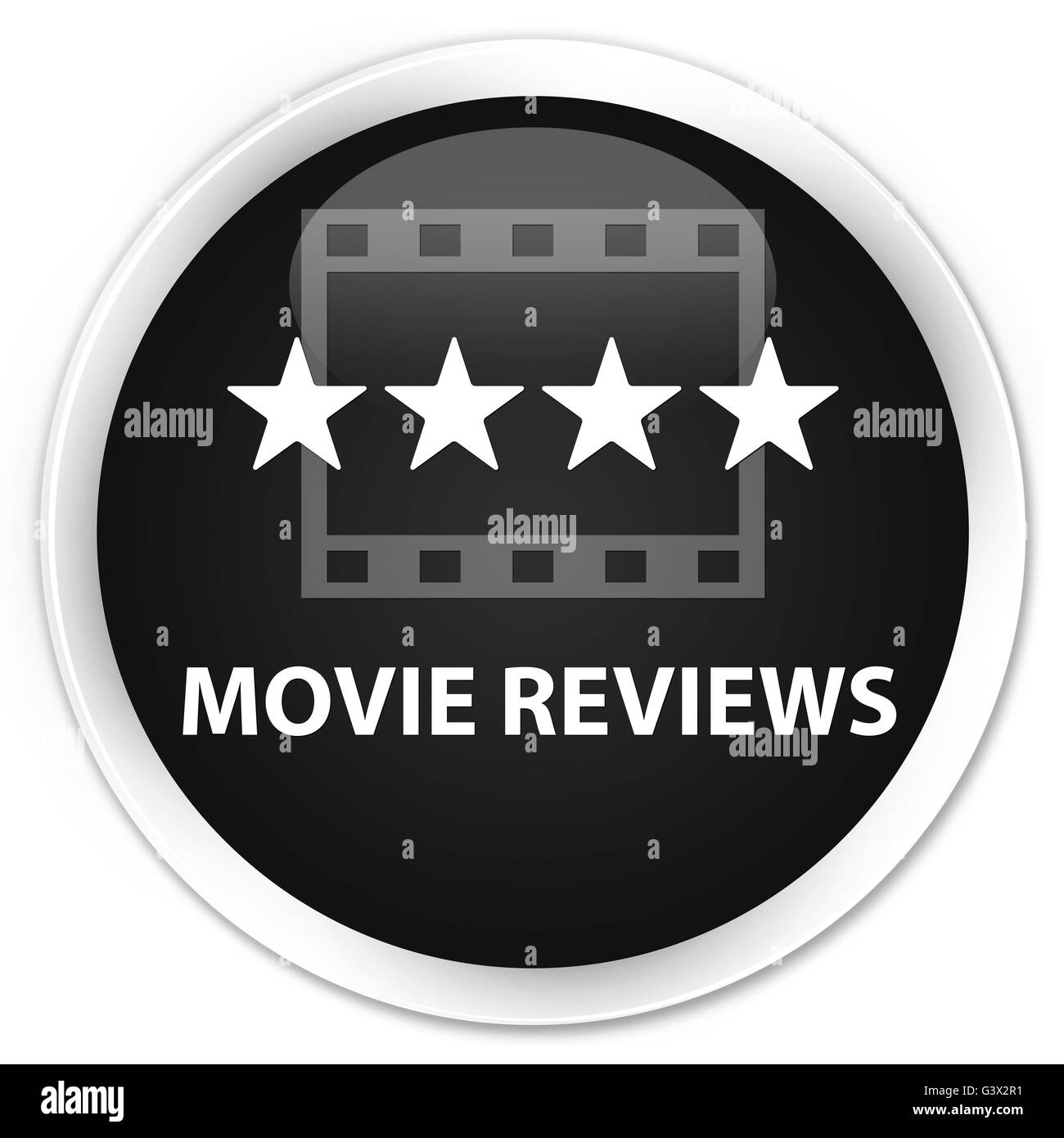 Rassegne di film isolati su Nero premium pulsante rotondo illustrazione astratta Foto Stock