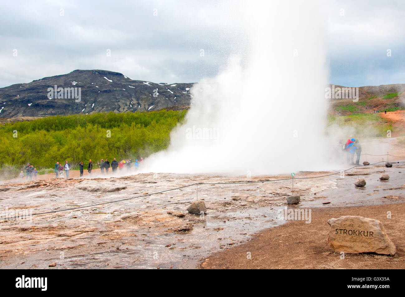 Strokkur Geyser Islanda Foto Stock