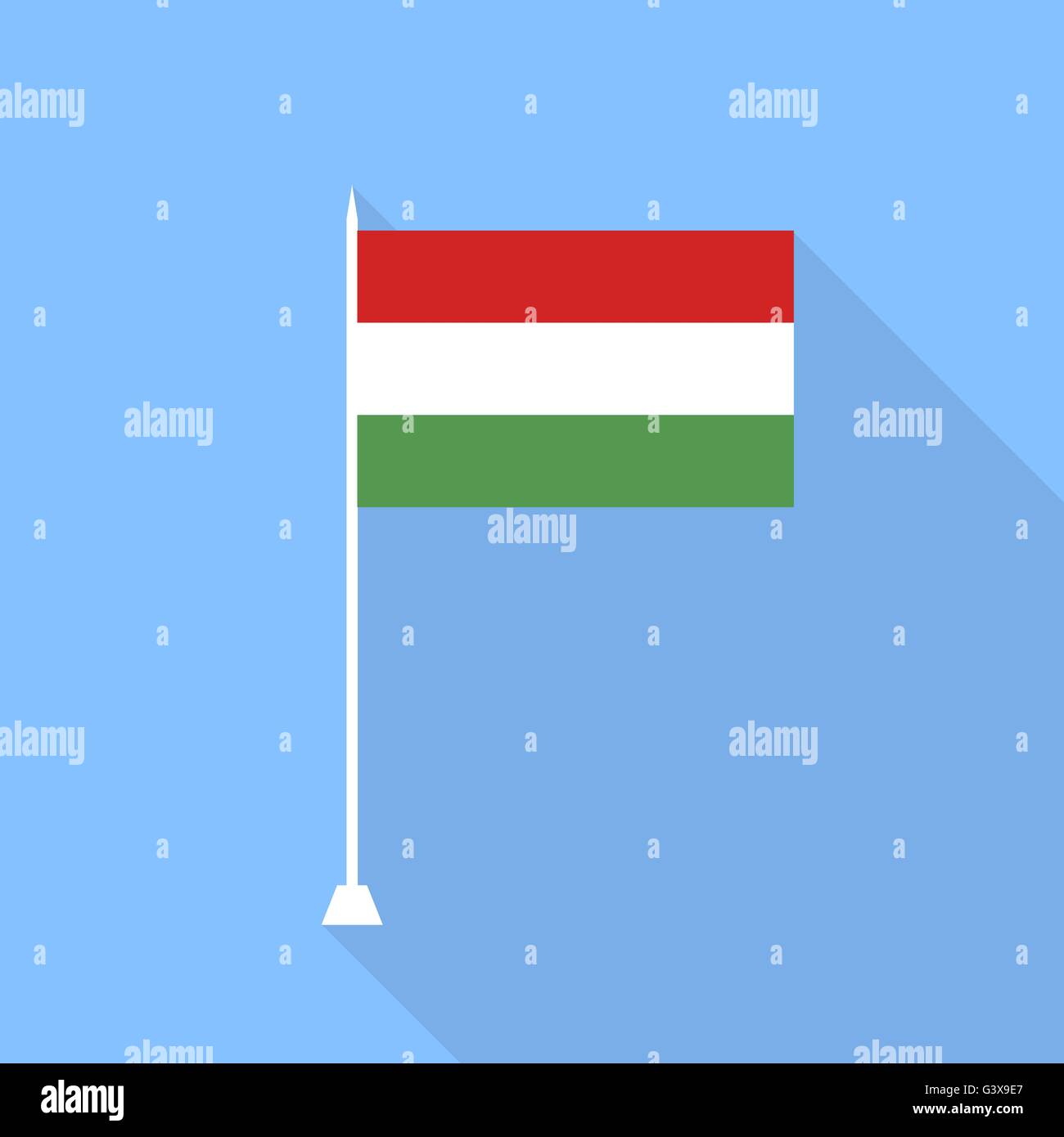 Bandiera di Ungheria. Illustrazione Vettoriale