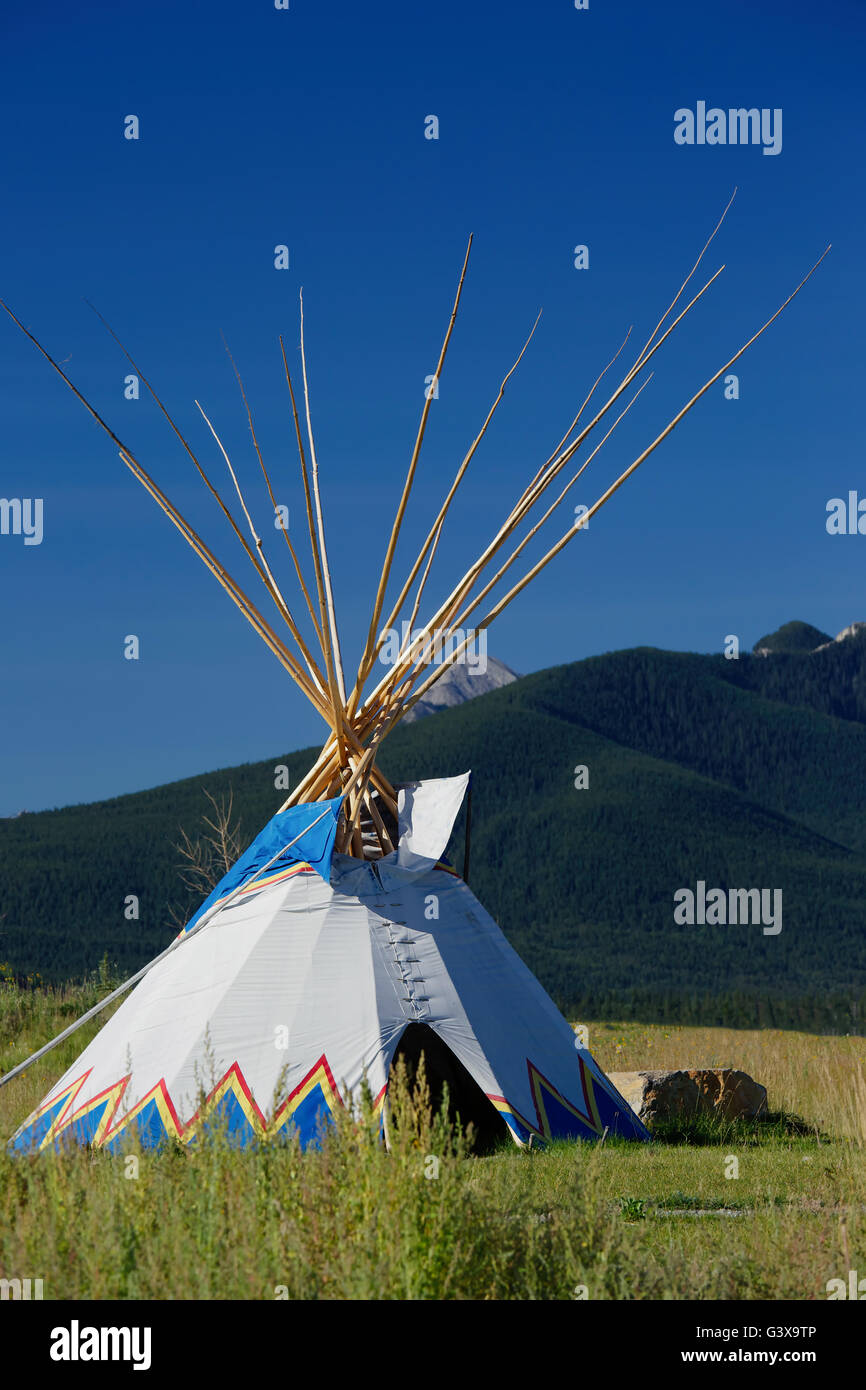 Autentica tepee Nativi Nord Americani Foto Stock