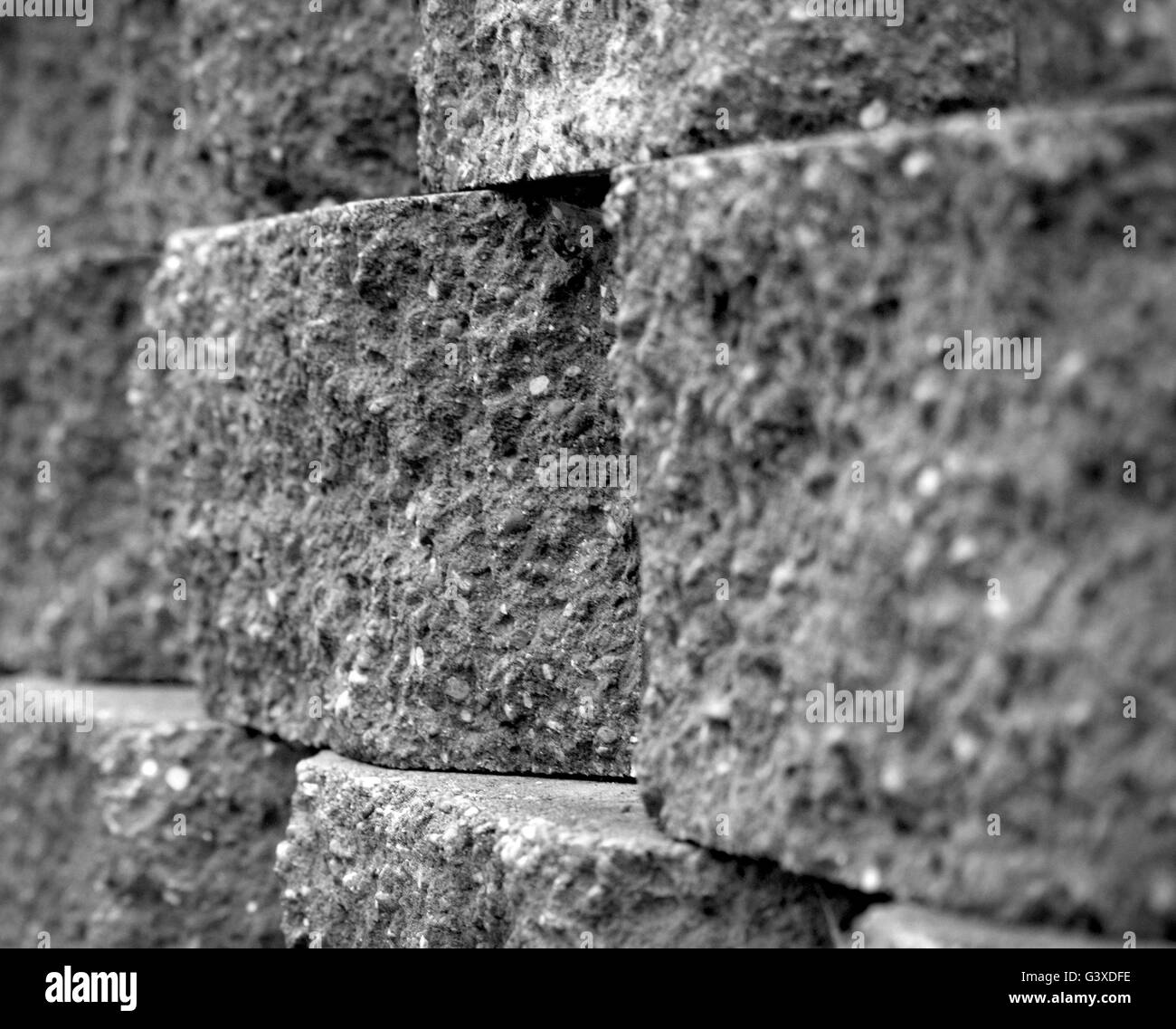 Simmetrici di mattoni di cemento Foto Stock