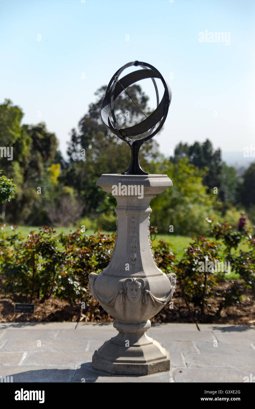 Statua presso la Biblioteca di Huntington e Giardini Botanici Foto Stock