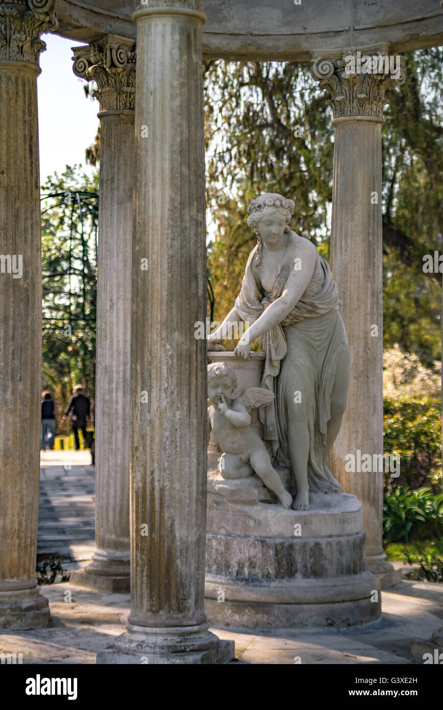 Statua presso la Biblioteca di Huntington e Giardini Botanici Foto Stock