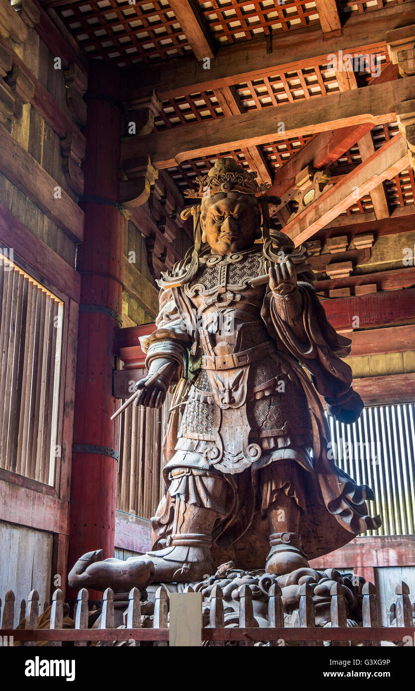 Komokuten, un tutore al Tempio Todaiji di Nara Foto Stock