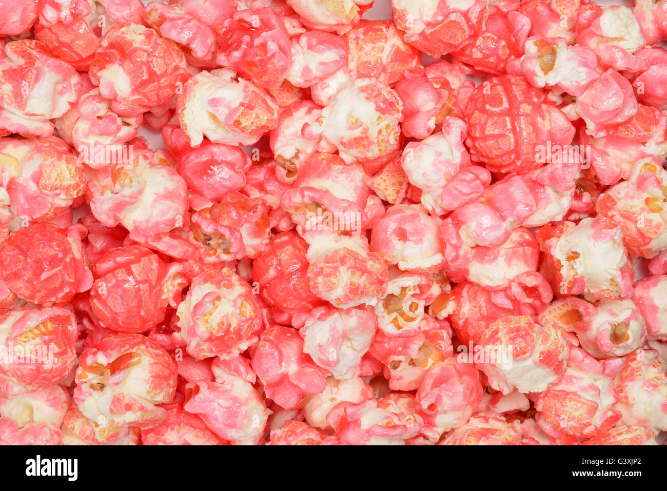 Rosa candy popcorn Foto Stock