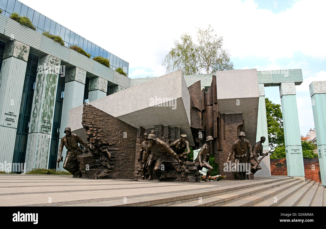 Insurrezione di Varsavia monumento Varsavia POLONIA Foto Stock