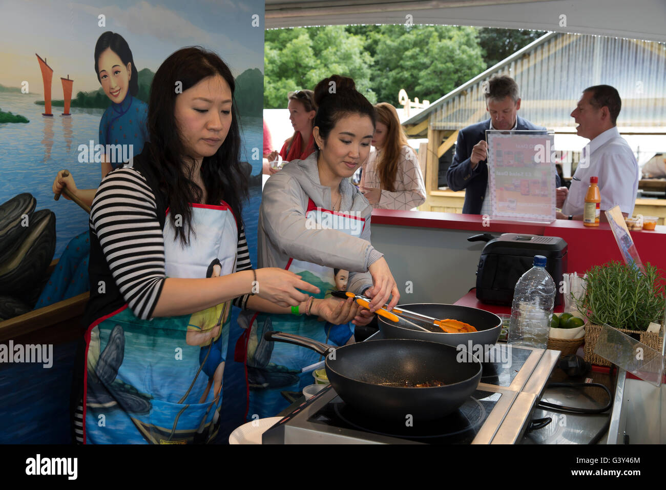 Regent's Park London,UK,16 giugno 2016,gusto autentico di Hong Kong Stand al gusto di Londra la più grande nel mondo Ristorante Festival di Regents Par Credito: Keith Larby/Alamy Live News Foto Stock