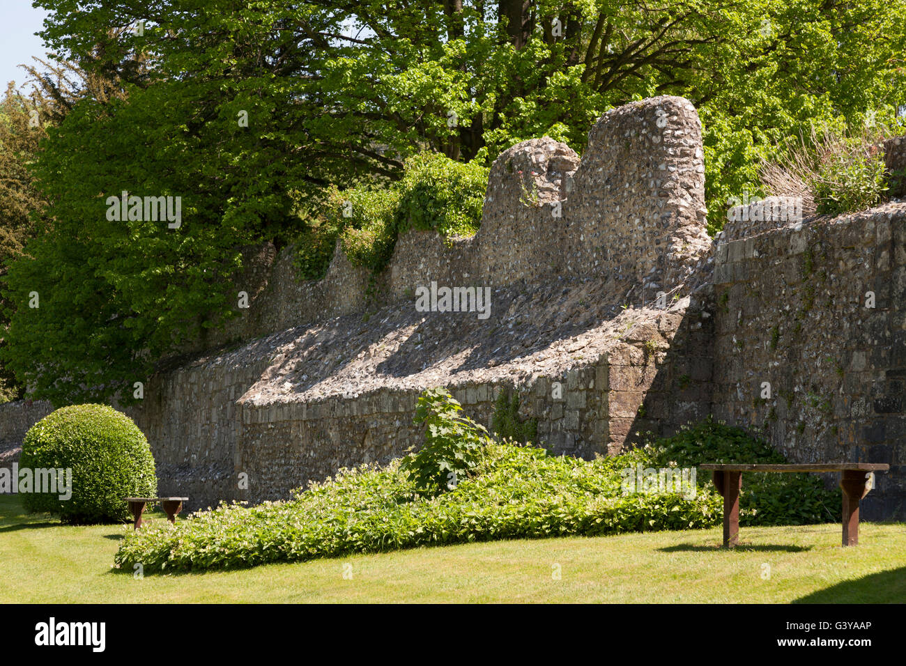 Le mura della città, Winchester, Hampshire, Inghilterra, Regno Unito, Europa Foto Stock
