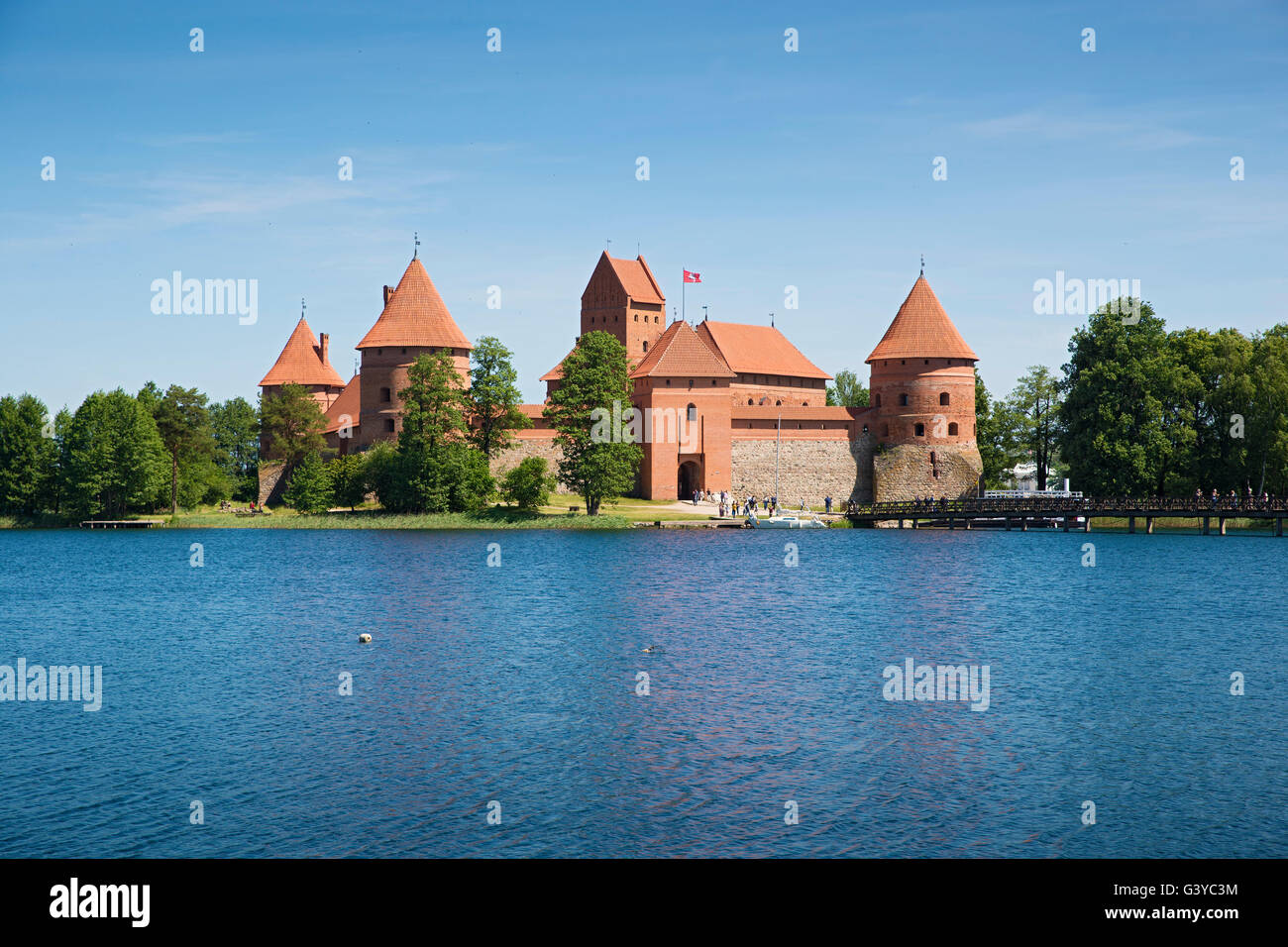 Visualizzare od Trakai Island Castle, Lituania Foto Stock