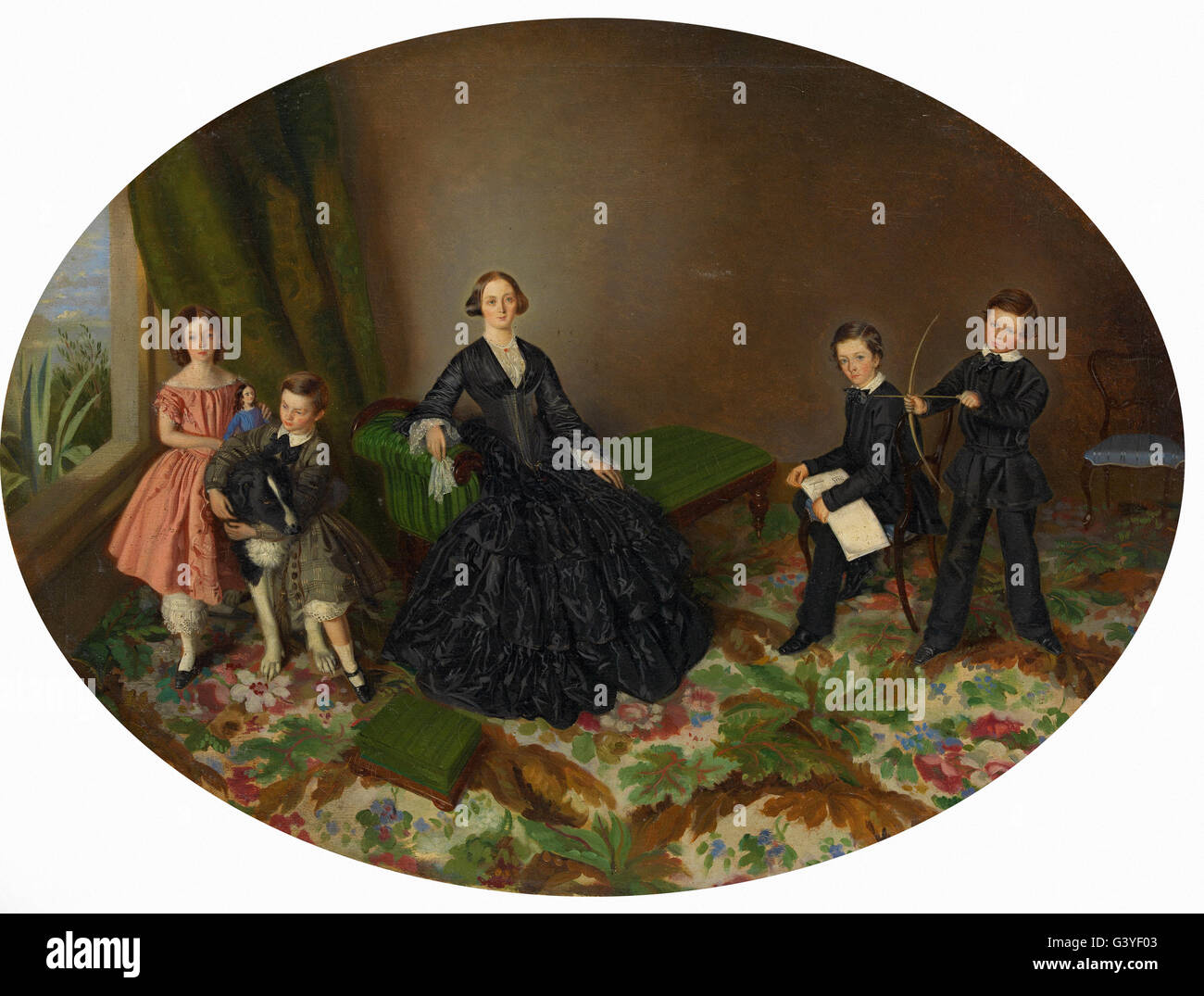 William Strutt - Maria Elisabetta O'Mullane ed i suoi figli Foto Stock