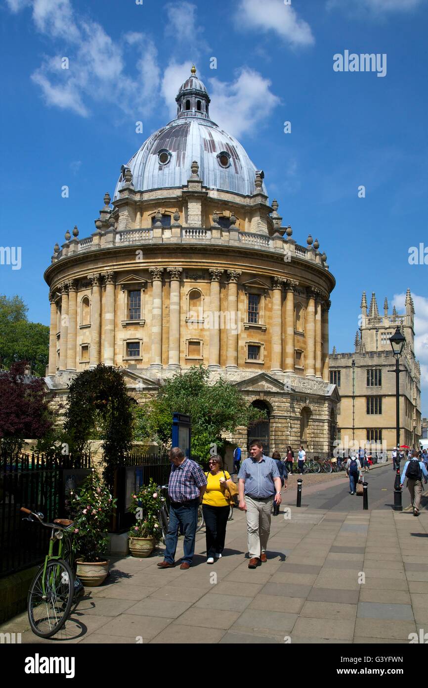 Campus universitario, Radcliffe Camera, Oxford University Oxford Oxfordshire, England, Regno Unito, GB Foto Stock