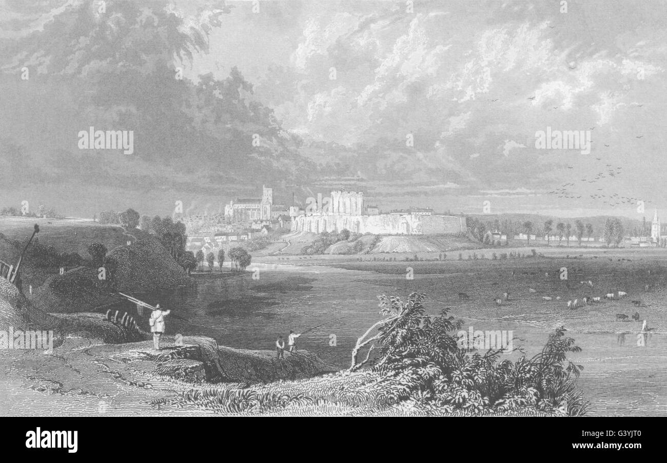 CUMBRIA: Carlisle (Allom) , antica stampa 1832 Foto Stock