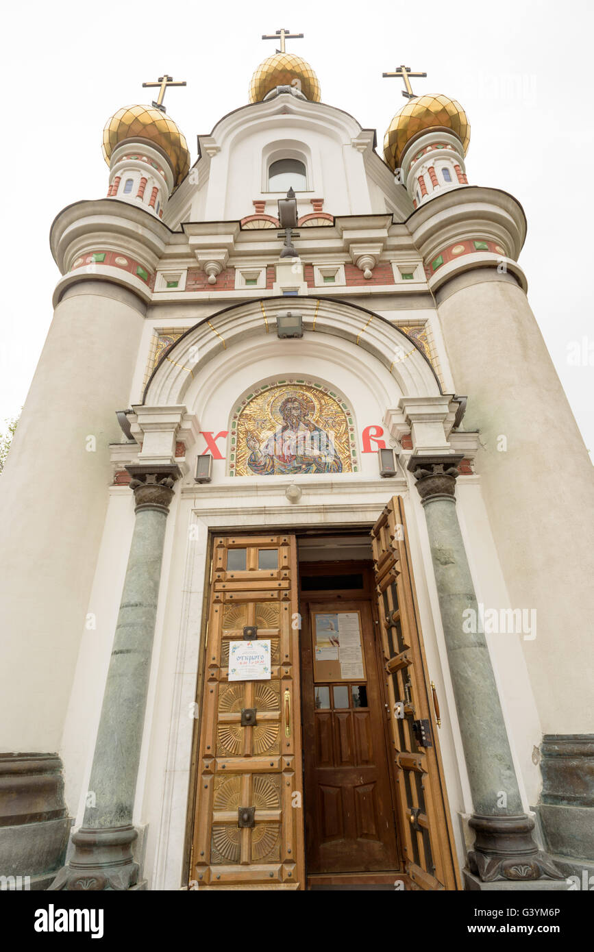 Santa Caterina la cappella di Ekaterinburg in Russia costruito nel 1998 Foto Stock