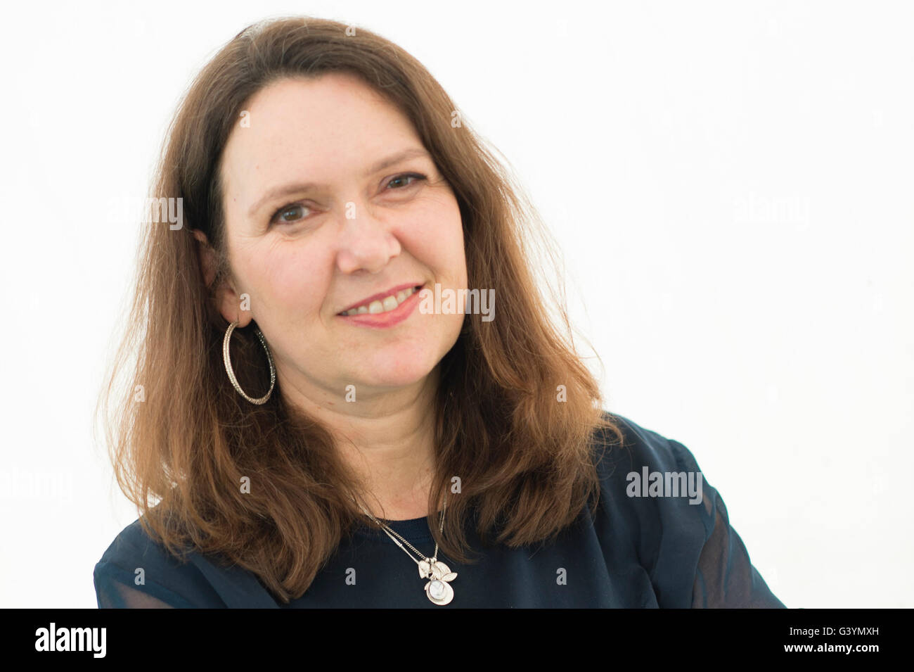 Joanna Briscoe, autore romanziere, presso il Festival di fieno, Sabato 28 Maggio 2016 Foto Stock