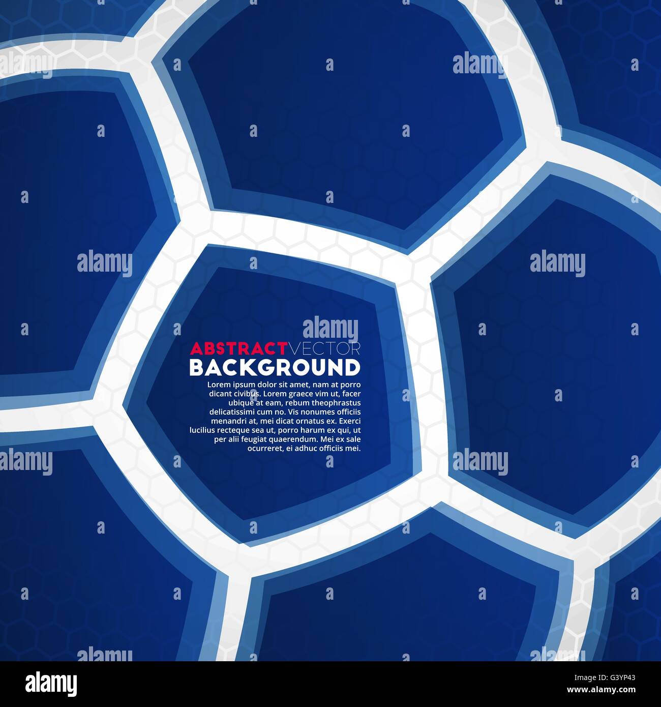 Abstract soccer sfondo. Illustrazione Vettoriale di astratta blu pallone da calcio come uno sfondo con seamless calcio pattern di rete Illustrazione Vettoriale