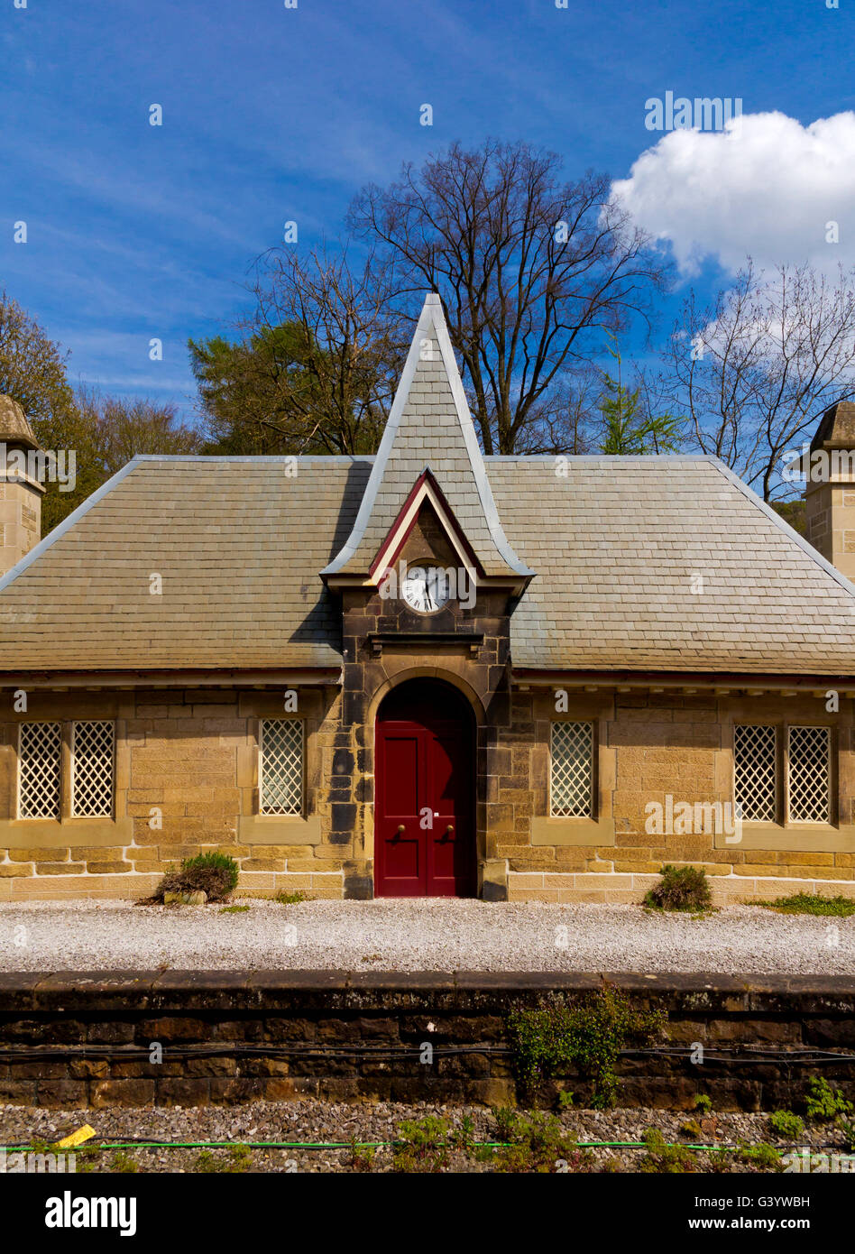 Cromford Stazione Ferroviaria sulla Matlock per linea Derby Derbyshire England Regno Unito costruito 1849 e ora una grade 2 listed building Foto Stock